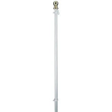 Load image into Gallery viewer, Spinning Flagpole 1&quot; White with Gold Ball