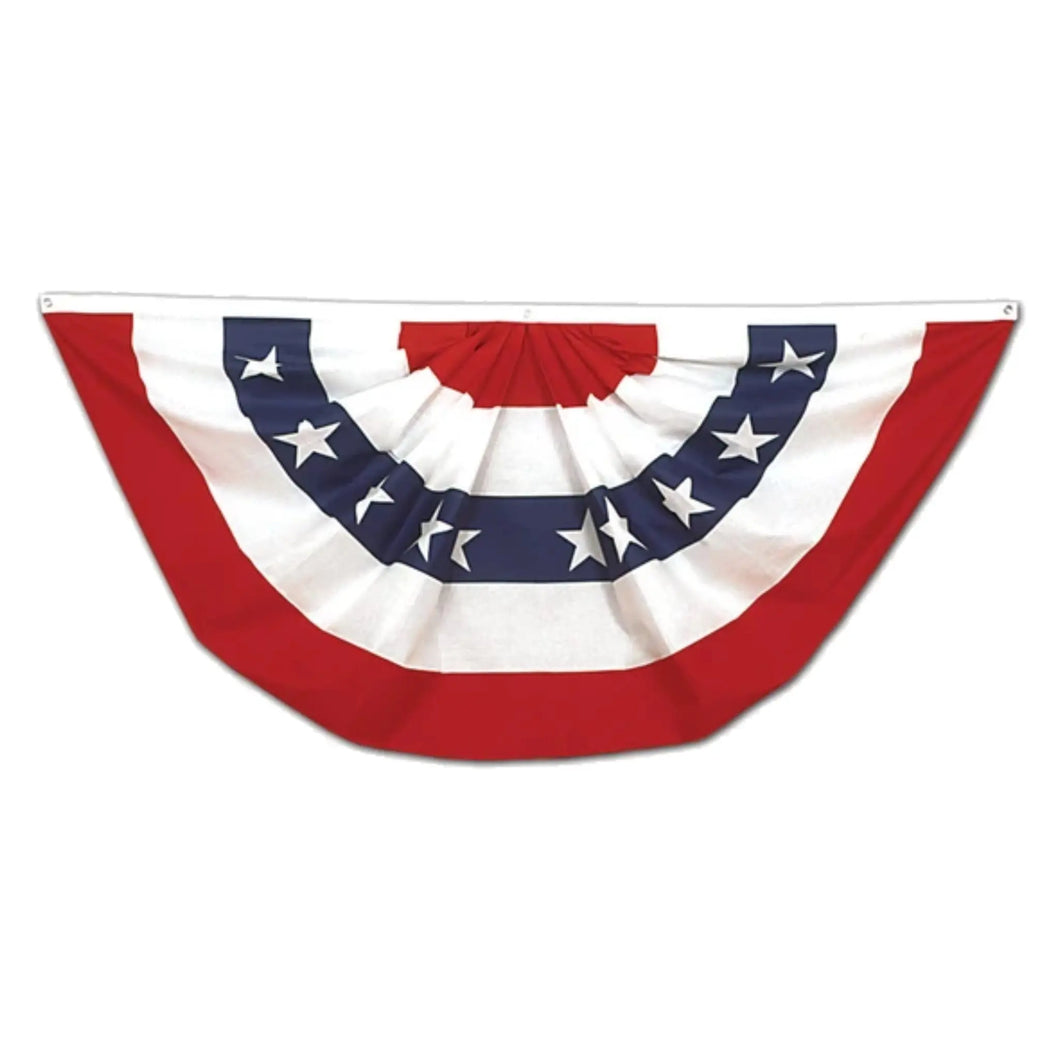 American Flag Pleated Full Fan With Stars