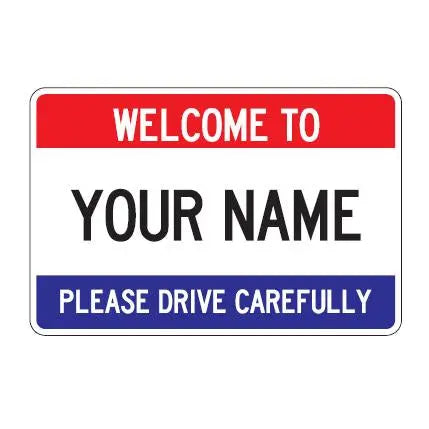 Welcome City Limit Border Sign