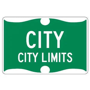 City Limit Colonial Border Sign