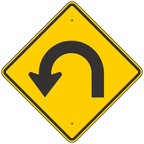 W1-11L Left Hairpin Curve Sign 30