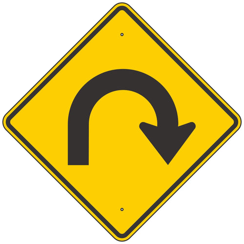 W1-11R Right Hairpin Curve Sign 30