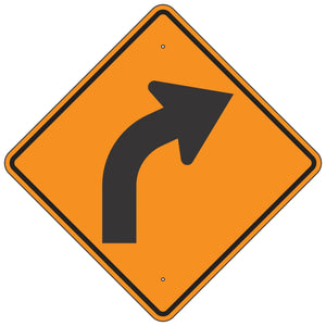 W1-2R Curve Right Sign