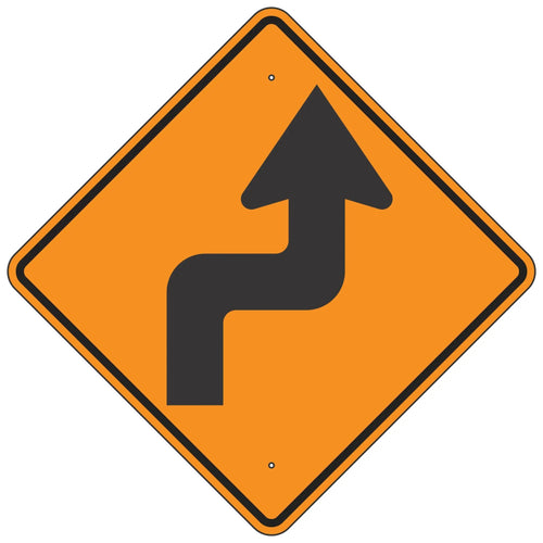W1-3R Reverse Turn Right Sign
