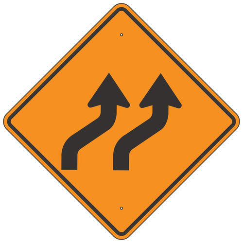 W1-4BR Double Reverse Right Horizontal Alignment Sign