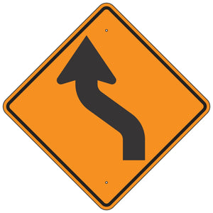 W1-4L Reverse Curve Left Sign
