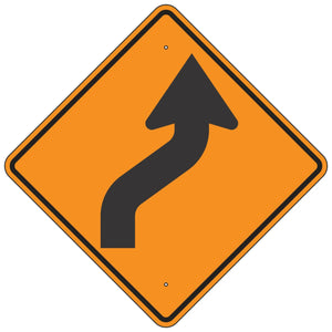 W1-4R Reverse Curve Right Sign