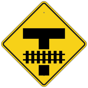 W10-11 Railroad Crossing Advanced Warning Symbol Sign 36"X36"
