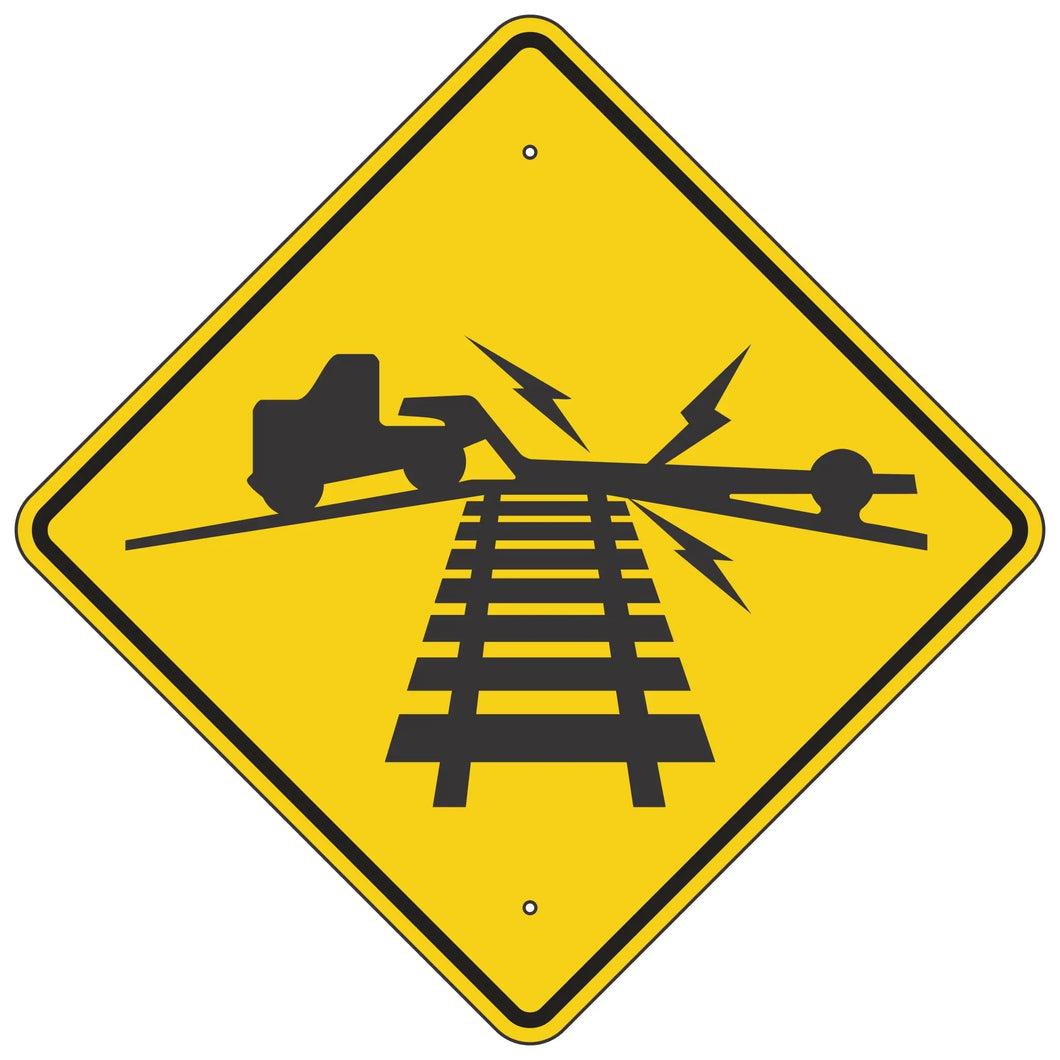 W10-5 Low Ground Clearance Highway - Rail Grade Sign 36