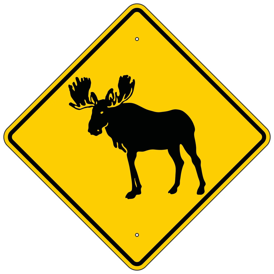 W11-21 Moose Crossing Sign