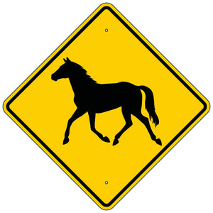 W11-22 Horse Crossing Sign