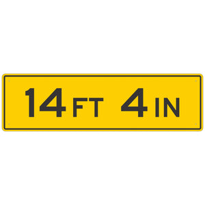 W12-2A Low Clearance Sign 78"x24"