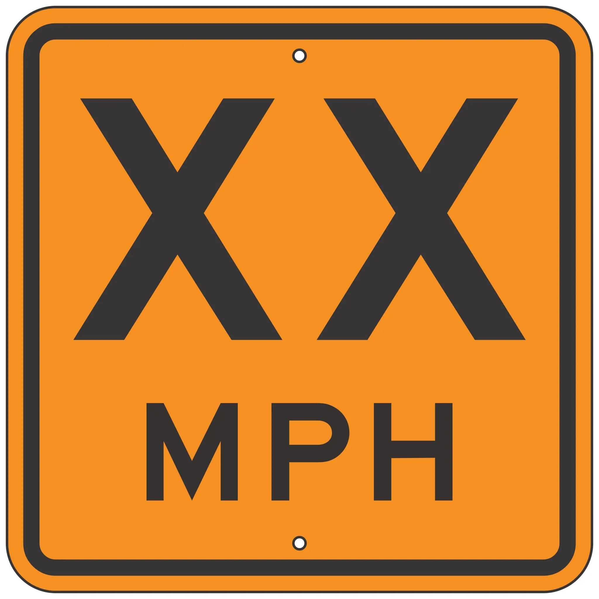 W13-1P Advisory Speed Sign