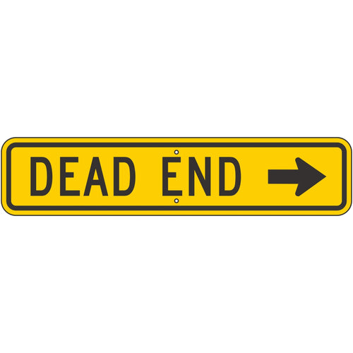 W14-1AR Dead End (Right Arrow) Sign