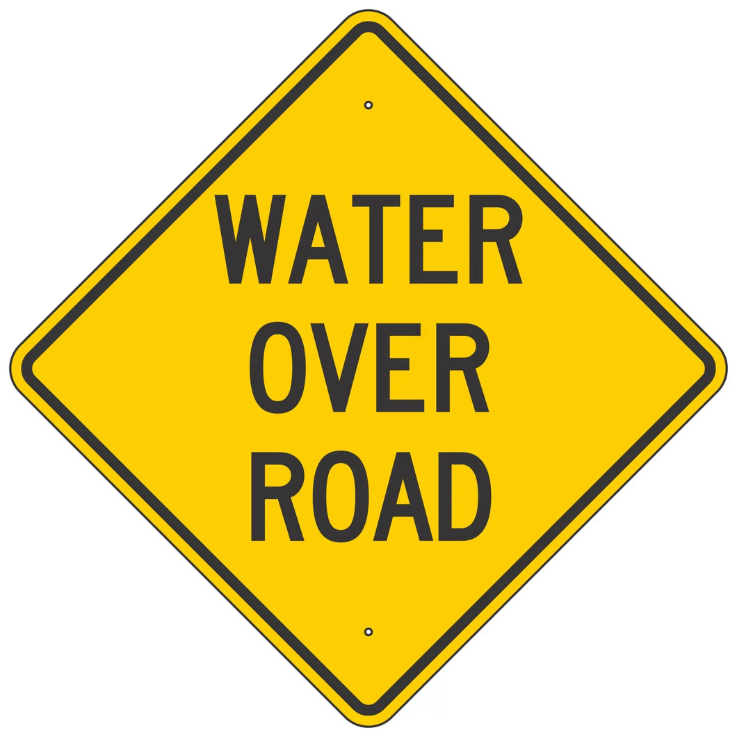 W15-6 Water Over Road Sign