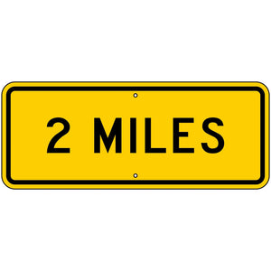 W16-3AP __ Miles Sign