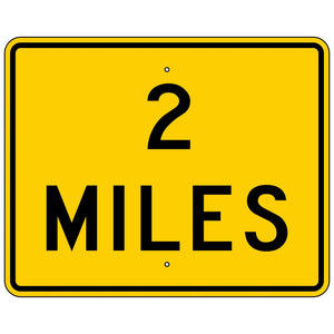 W16-3P __ Miles Sign