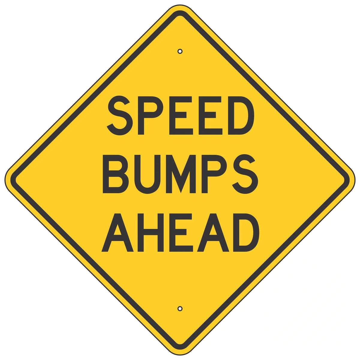 W17-1C Speed Bumps Ahead Sign – Evangeline Specialties