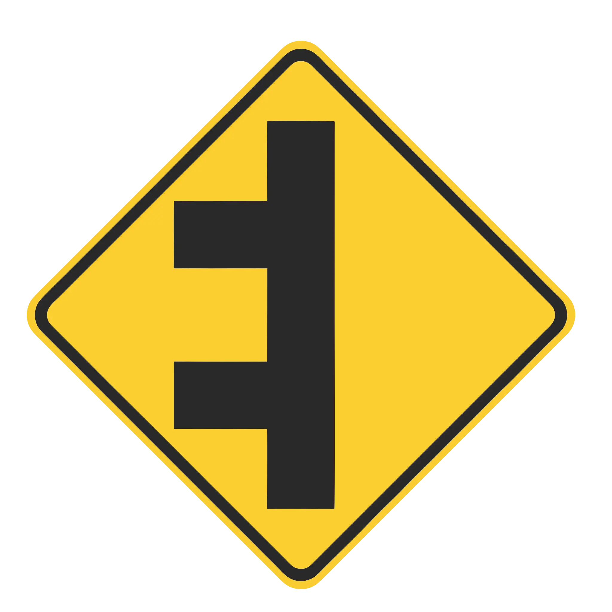 Cross Road Sign W2-1 - Traffic Safety Supply Company