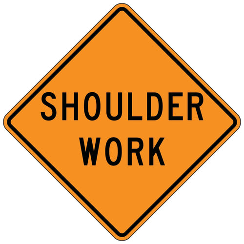 W21-5 Shoulder Work - Roll-Up Sign