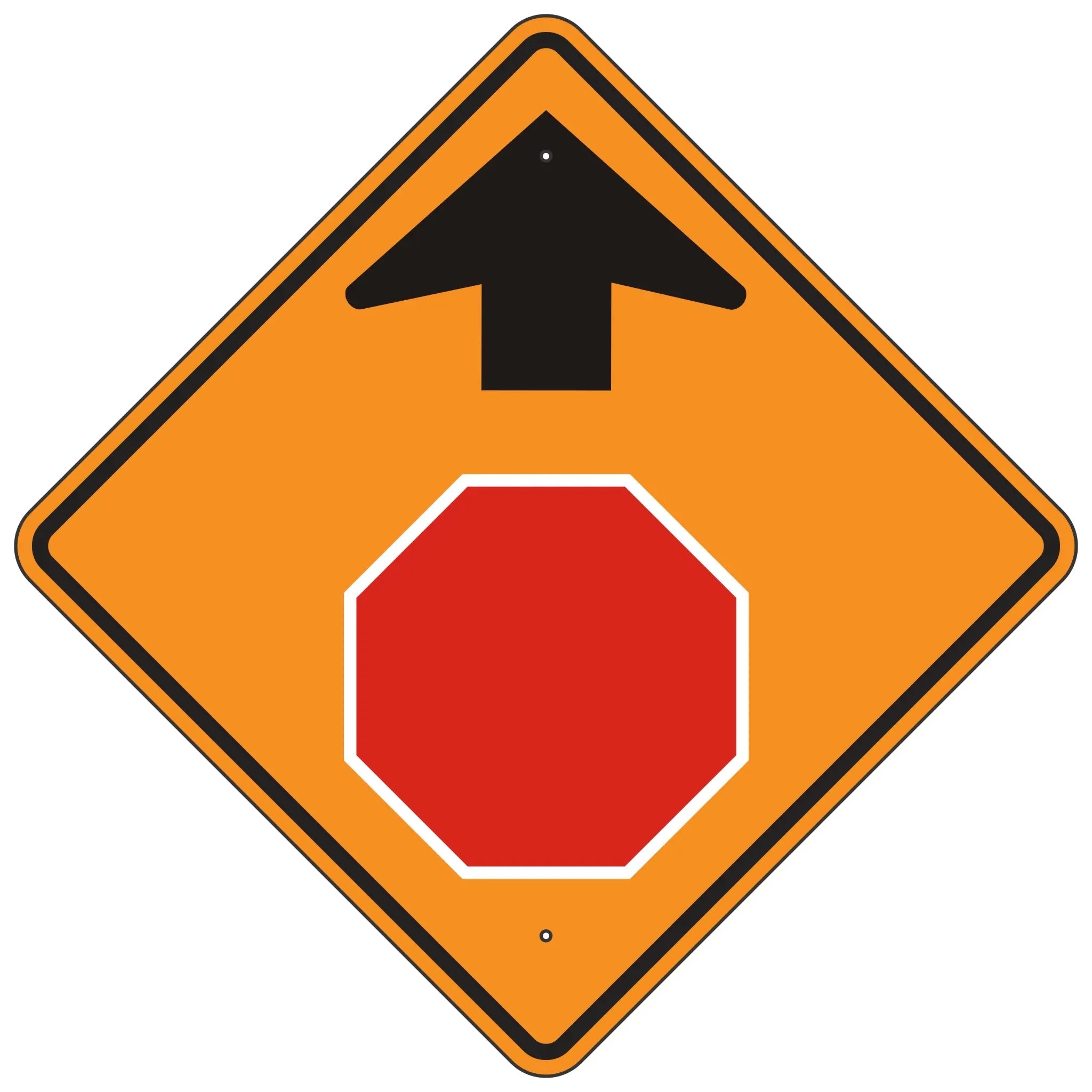 W3-1 Stop Ahead Symbol Sign – Evangeline Specialties