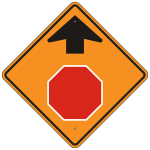 W3-1 Stop Ahead Symbol Sign
