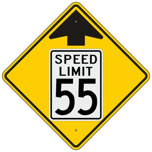 W3-5 Reduced Speed Limit Ahead Sign