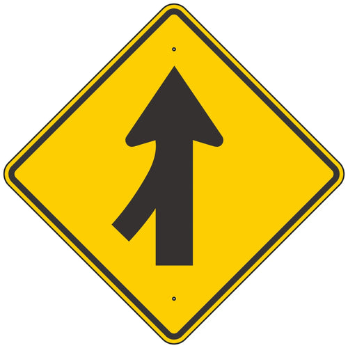 W4-1L Merge Left Sign