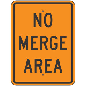 W4-5P No Merge Area Sign