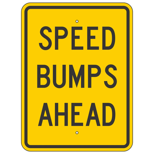 W404 Speed Bumps Ahead Sign 18