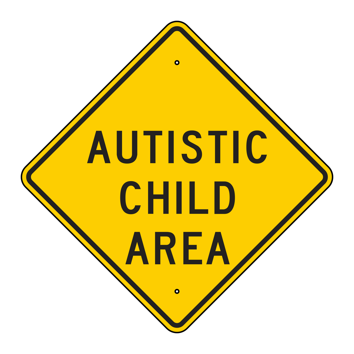 W40-7 NS Autistic Child Area Sign – Evangeline Specialties