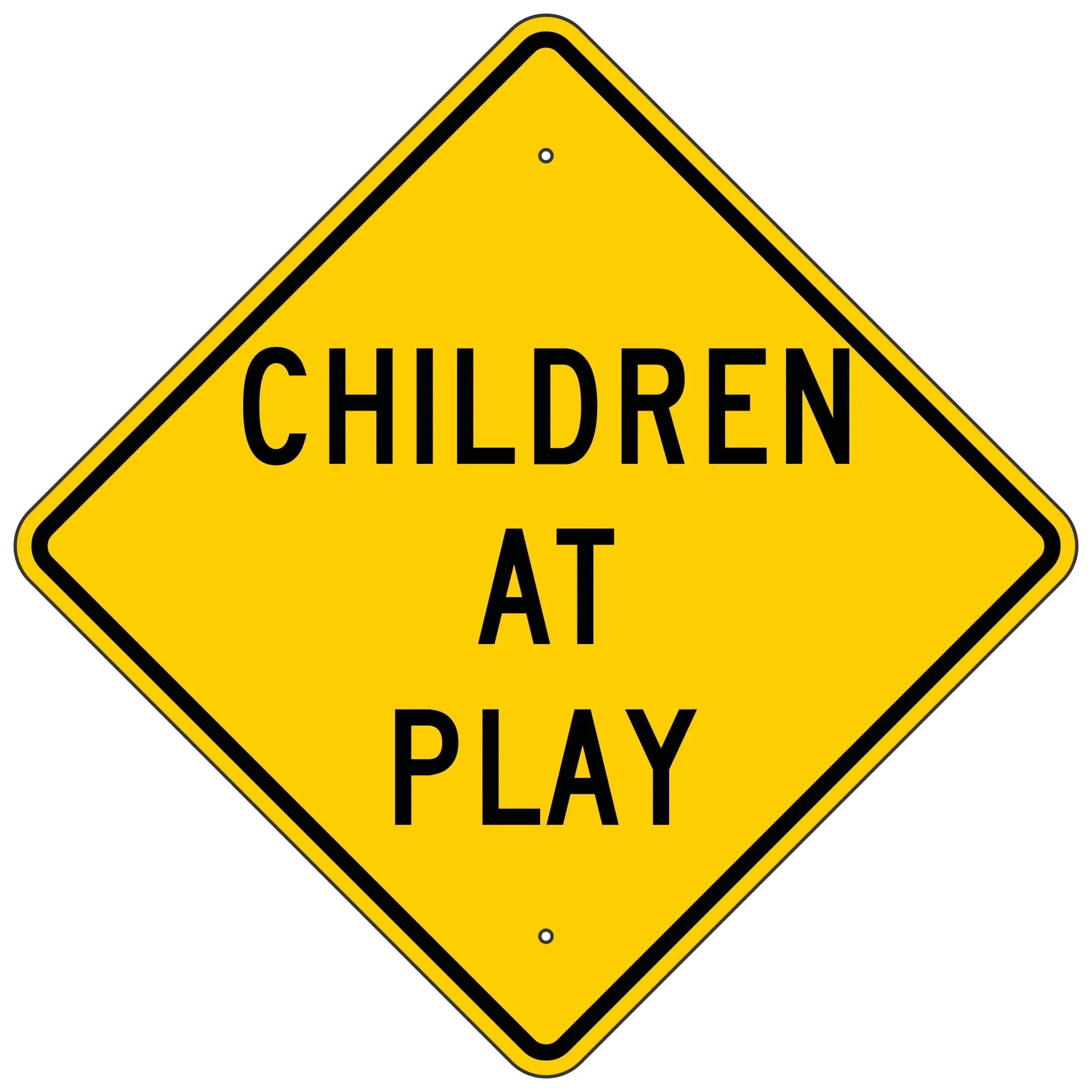 Kids At Play Sign Children Playing With Ball Sign Sku
