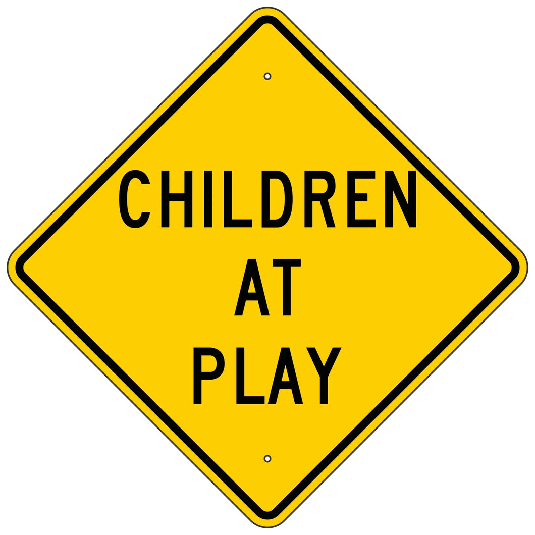 W42-3 Children At Play Sign