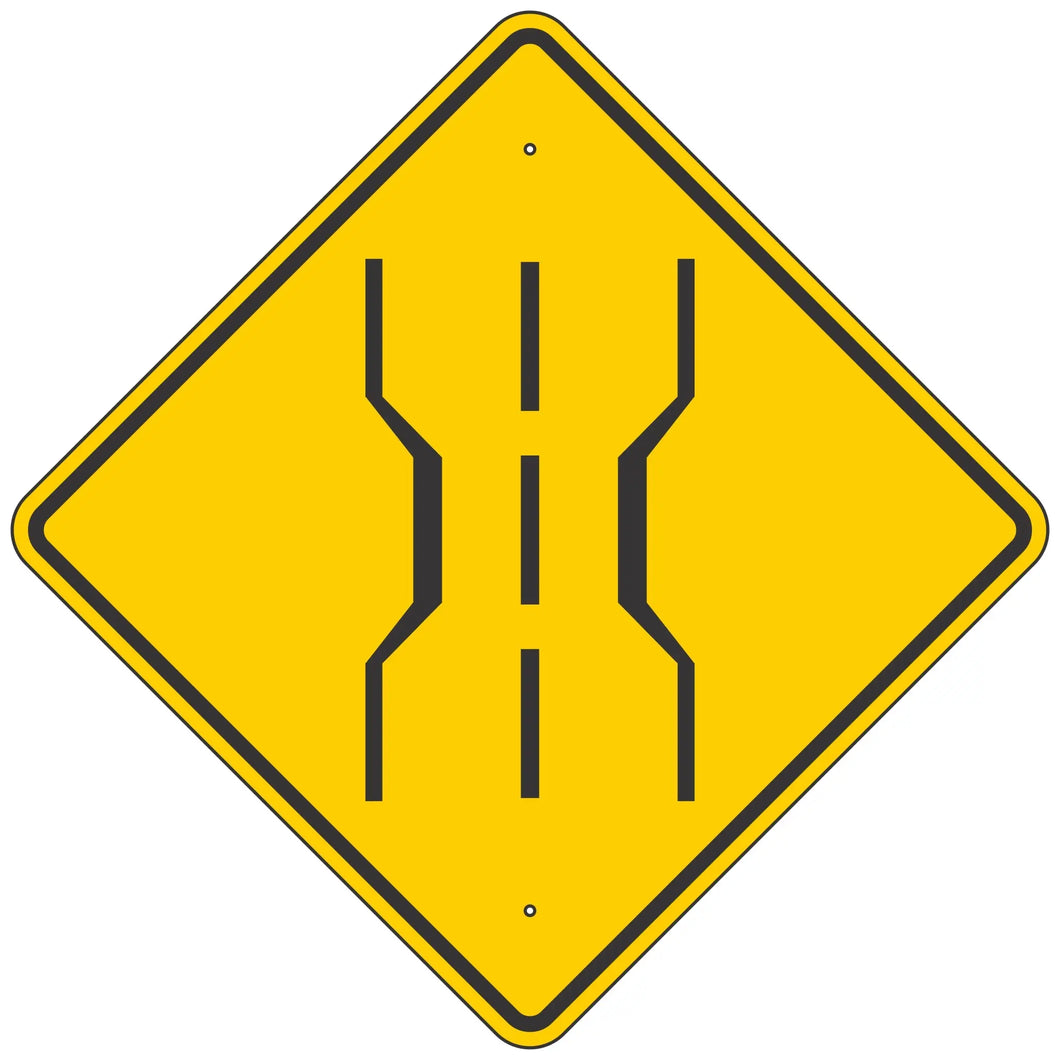 W5-1A Road Narrows Symbol Sign
