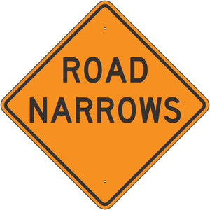 W5-1 Road Narrows Sign