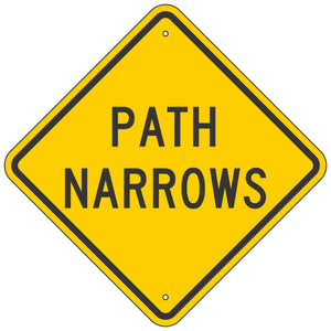 W5-4A Path Narrows Sign