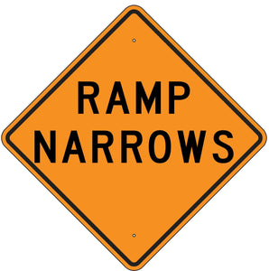 W5-4 Ramp Narrows Sign