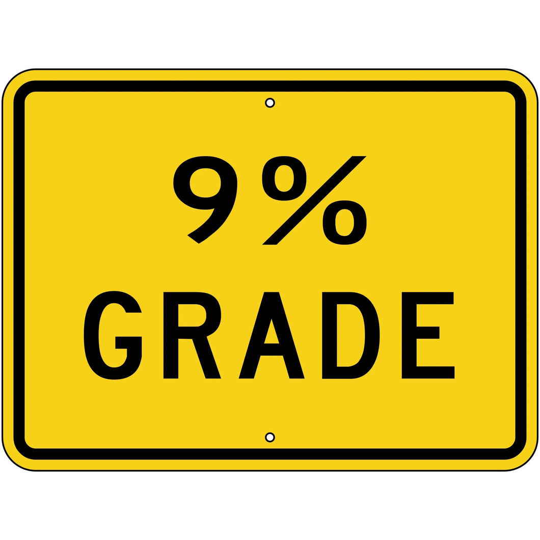 W7-3P % Percent Grade Sign