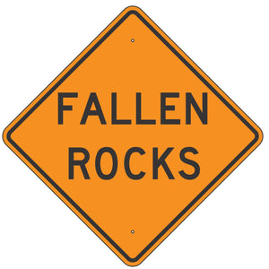 W8-14 Fallen Rocks Sign