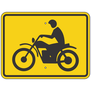 W8-15P Motorcycle Symbol Sign