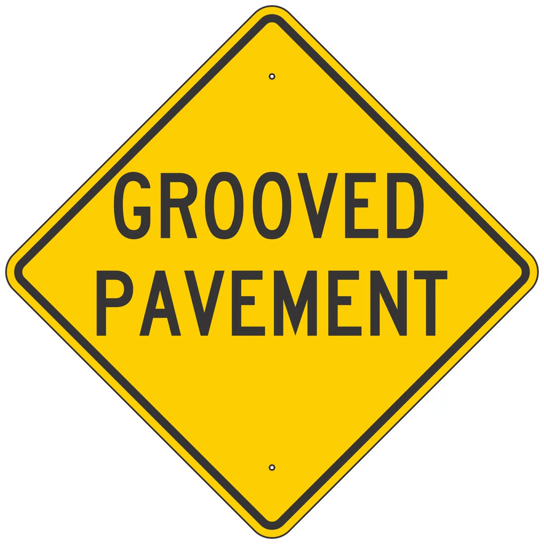 W8-15 Grooved Pavement Sign