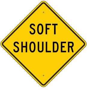 W8-4 Soft Shoulder Sign