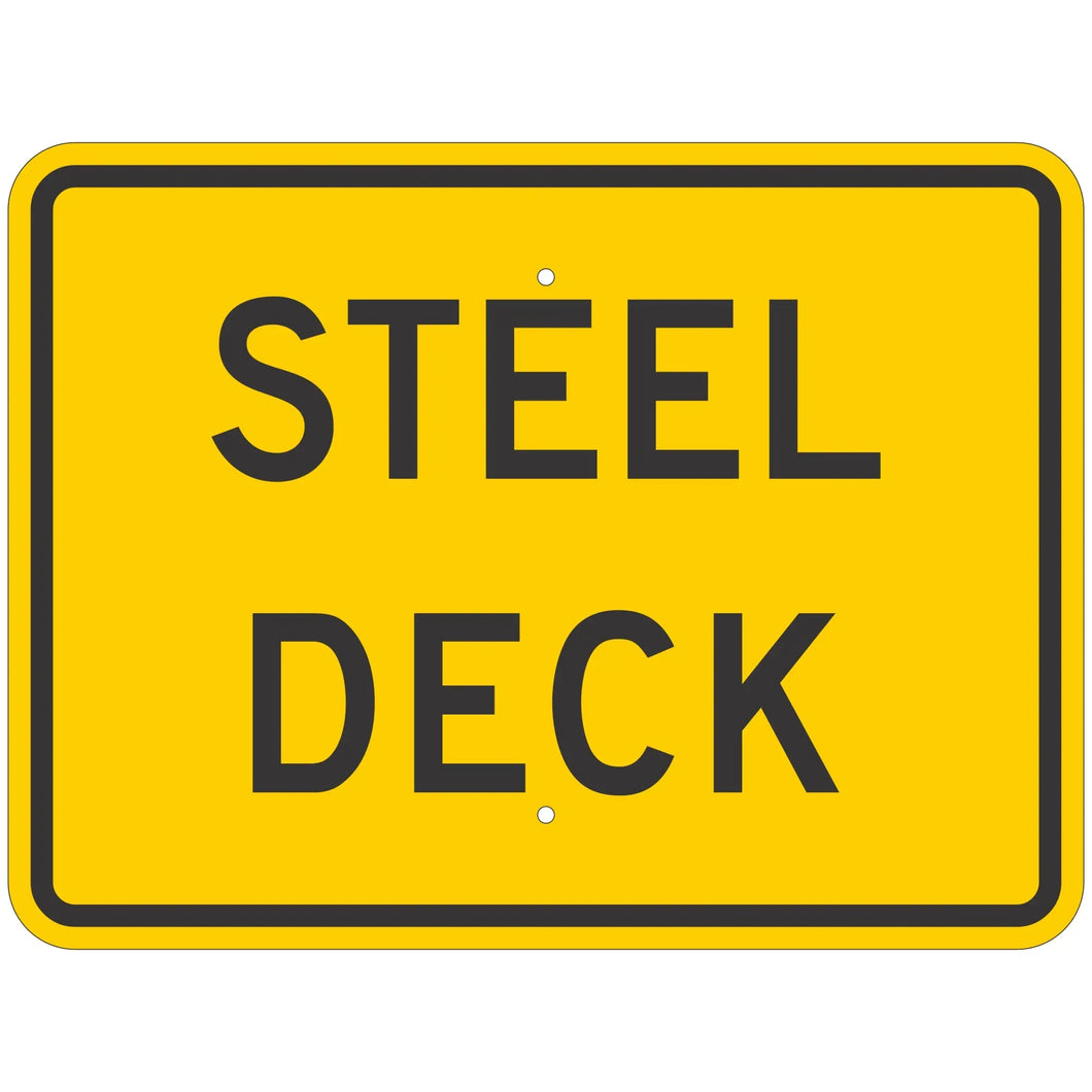 W8-5BP Steel Deck Sign