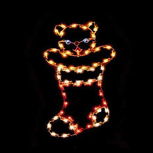 Load image into Gallery viewer, 4&#39; Bear in Stocking Lighted Yard Decoration