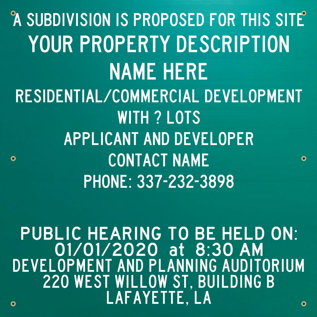 Lafayette Zoning Sign