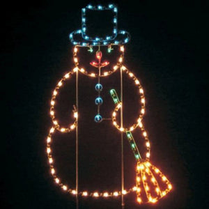 7' Snowman with Broom