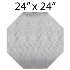 24" x 24" Octagon Alum. High Intensity Reflective Sign Blank 
