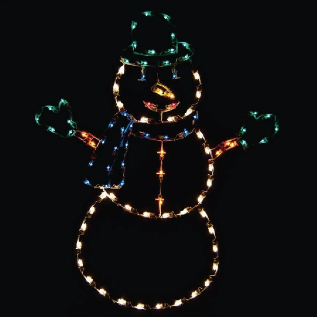 6' Silhouette Jolly Snowman Decoration