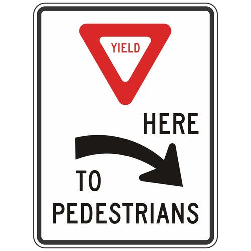 R1-5AR Yield Here to Pedestrians Sign 36