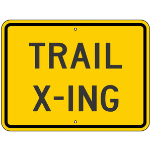 W11-15P Trail X-ing Sign